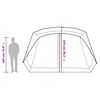 vidaXL Family Tent with LED 10-Person Light Grey and Orange Quick Release