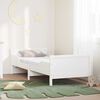 vidaXL Bed Frame with Mattress White 80 x 200 cm Solid Pine Wood