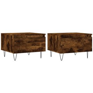 vidaXL Coffee Tables 2 pcs Smoked Oak 50x46x35 cm Engineered Wood