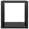 vidaXL Wall Cube Shelves 4 pcs High Gloss Black 26x15x26 cm