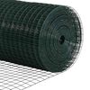 vidaXL Fence with Post Green 0.4 x 25 m Steel and PVC