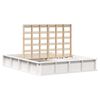 vidaXL Bed Frame White 160 x 200 cm Solid Pine Wood