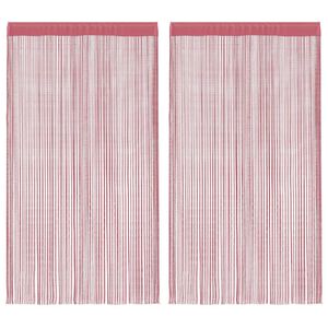 vidaXL String Curtains 2 pcs Pink 140x250 cm