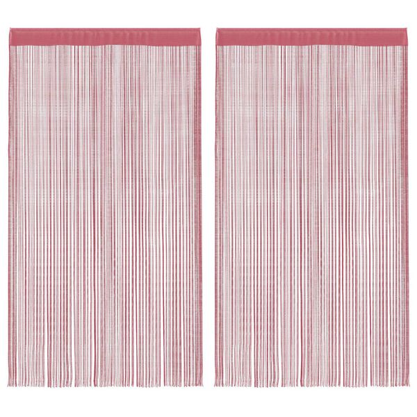vidaXL String Curtains 2 pcs Pink 140x250 cm