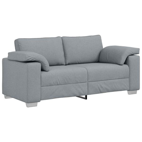 vidaXL Sofa Light Grey 180 x 77 x 82 cm Fabric