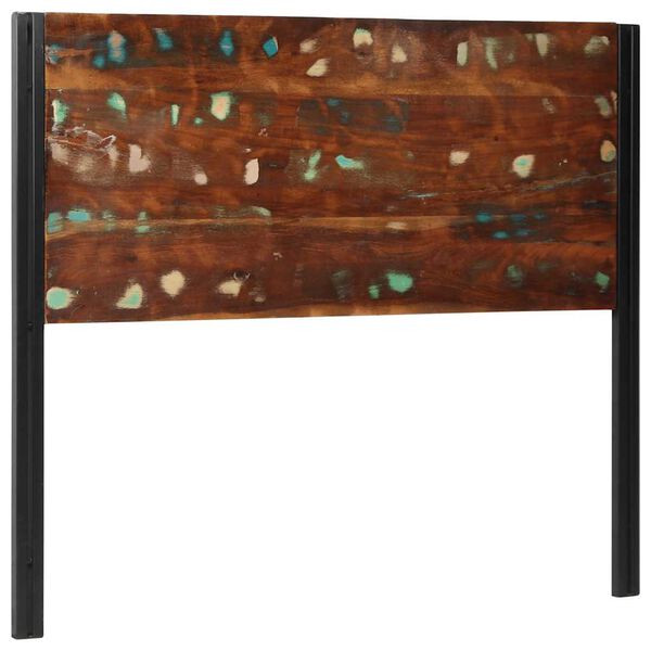 vidaXL Headboard 120 cm Solid Wood Reclaimed and Iron
