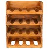 vidaXL Wine Racks 4 pcs for 16 Bottles Solid Mahogany Wood