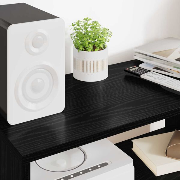 vidaXL TV Cabinet Black Oak 60 x 30 x 40 cm Engineered Wood