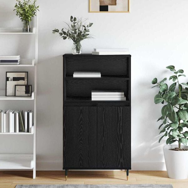vidaXL Highboard Black 60 x 36 x 110 cm Engineered wood