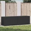 vidaXL Garden Storage Box Poly Rattan 200x50x60 cm Black