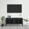 vidaXL TV Cabinet Black 105x35x50 cm Steel