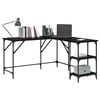 vidaXL Desk Black Oak 139 x 139 x 75 cm Engineered Wood