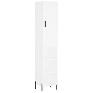 vidaXL Highboard White 34.5x34x180 cm Engineered Wood