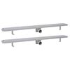 vidaXL Linear Shower Drain 2 pcs Bubble 1030x140 mm Stainless Steel