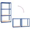 vidaXL 4-Layer Shelves 4 pcs Blue Steel&Engineered Wood