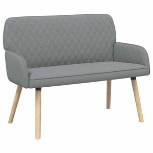 vidaXL 2 Seater Sofa with Solid Wood Legs 2-Seater Light Grey