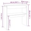 vidaXL Console Table Grey Sonoma 102x30x80 cm Engineered Wood