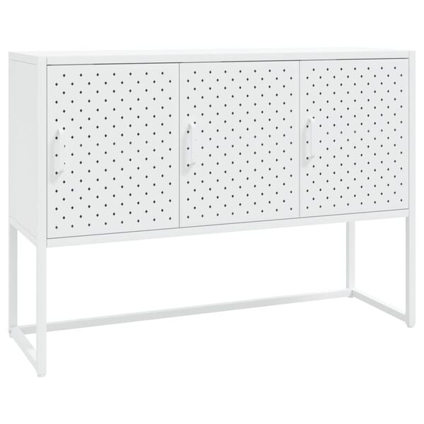 vidaXL Sideboard White 105x35x75 cm Steel