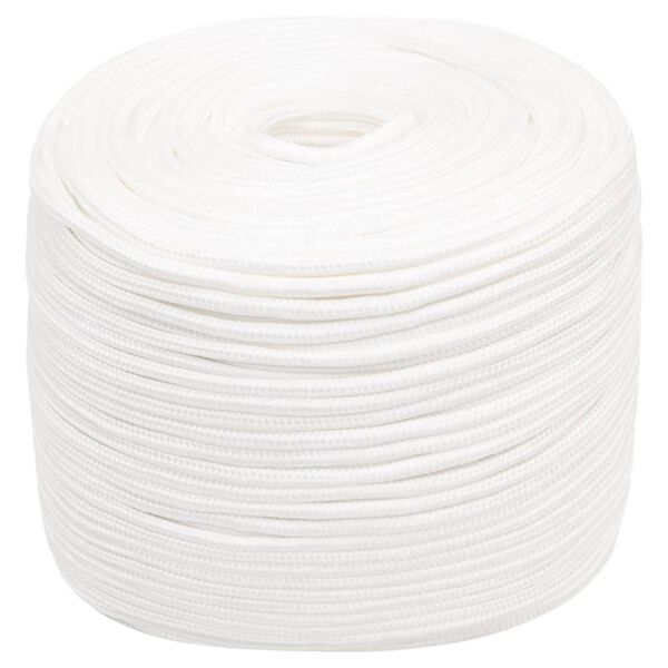 vidaXL Boat Rope Full White 10 mm 25 m Polypropylene