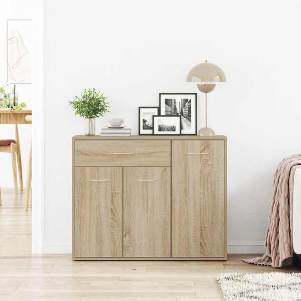 vidaXL Sideboard Sonoma Oak 88x30x70 cm Engineered Wood