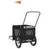 vidaXL Pet Bike Trailer Black Oxford Fabric and Iron
