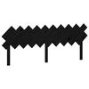 vidaXL Bed Headboard Black 196x3x80.5 cm Solid Wood Pine