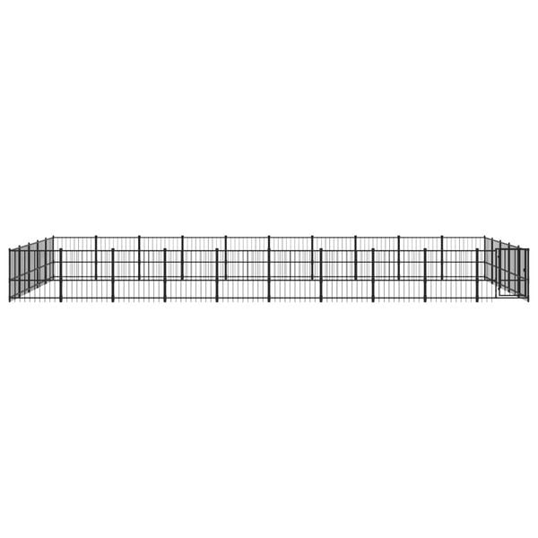 vidaXL Outdoor Dog Kennel Steel 47.05 m²