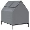 vidaXL Dog House Light Grey Oxford Fabric and Steel