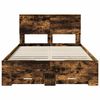 vidaXL Bed Frame with Drawer Smoked Oak 120 x 200 cm Engineered Wood