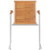 vidaXL Garden Chairs 4 pcs Solid Acacia Wood and Stainless Steel
