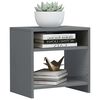 vidaXL Bedside Cabinet High Gloss Grey 40x30x40 cm Engineered Wood