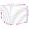 vidaXL Garden Planter White 80x80x68.5 cm Solid Wood Pine