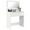 vidaXL Bedroom Dressing Tables High Gloss White 80 x 39.6 x 135 cm