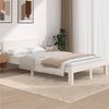 vidaXL Bed Frame without Mattress White Solid Wood Pine 120x200cm