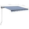 vidaXL Freestanding Manual Retractable Awning 350x250 cm Blue/White