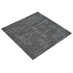 vidaXL Carpet Tile Charcoal Grey 50 x 50 cm 36 pcs PP and Bitumen
