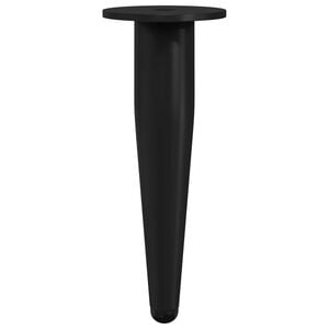 vidaXL Furniture Feet 2 pcs Black &Oslash; 40 x 98 mm Iron