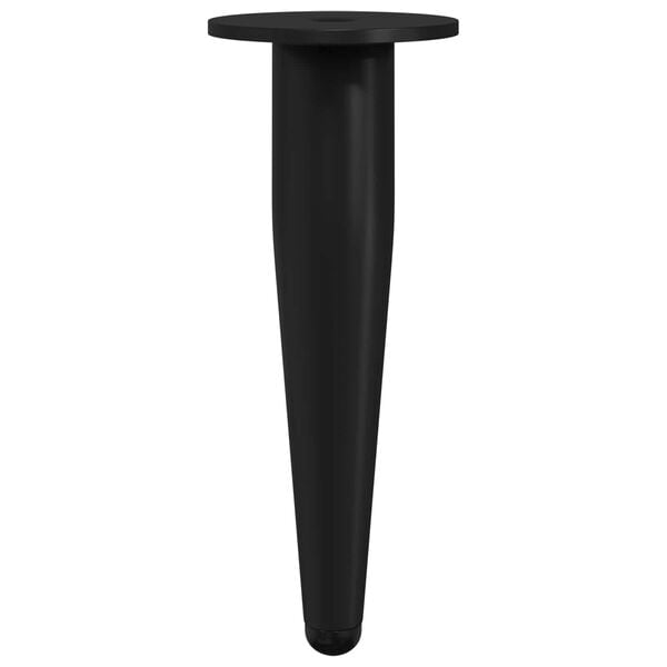 vidaXL Furniture Feet 2 pcs Black &Oslash; 40 x 98 mm Iron