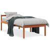 vidaXL Senior Bed without Mattress Wax Brown 90x200 cm Solid Wood Pine