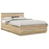 vidaXL Bed Frame Sonoma Oak 140 x 200 cm Engineered Wood