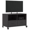 vidaXL TV Cabinet Black 68x39x43.5 cm Steel