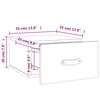 vidaXL Wall-mounted Bedside Cabinets 2 pcs High Gloss White 35x35x20 cm