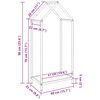 vidaXL Firewood Rack Anthracite 40x25x90 cm Cold-rolled steel