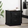 vidaXL Bedside Cabinet with Drawer 2 pcs Black Oak 39 x 39 x 47.5 cm