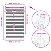 vidaXL Zebra Blind 90 x 150 cm Coffee