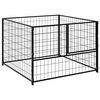 vidaXL Dog Kennel Black 100x100x70 cm Steel