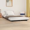vidaXL Bed Frame without Mattress Grey 90x190 cm Single Solid Wood Pine