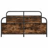 vidaXL Metal Bed Frame without Mattress Smoked Oak 200x200 cm