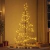 vidaXL Christmas Cone Tree with Stand Black 210 cm Steel