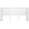vidaXL Headboard Cabinet White 120x18.5x102.5 cm